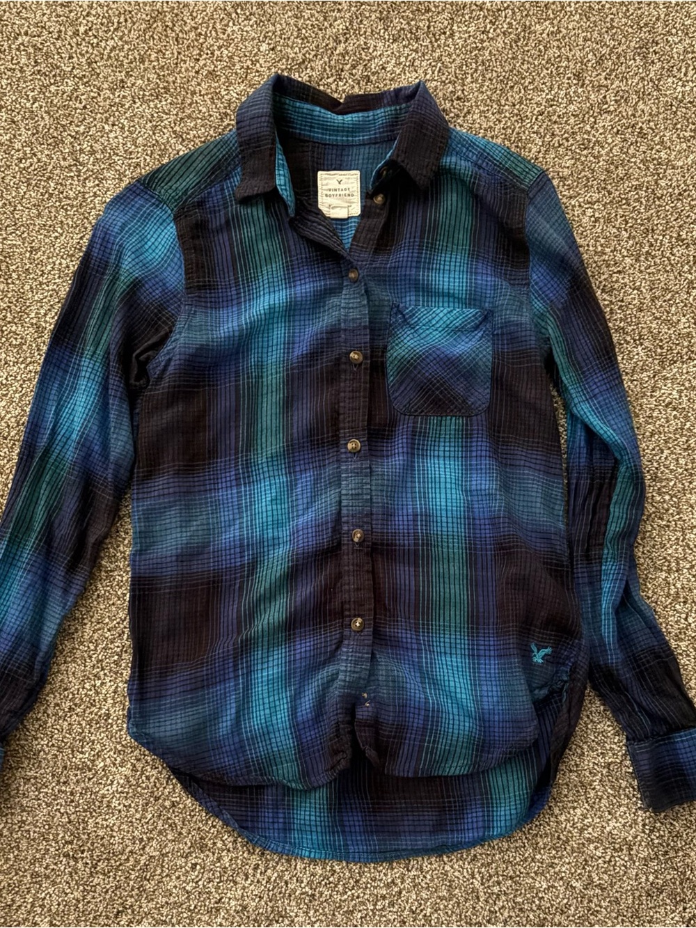 Lot of 15 American Eagle Outfitters Flannels Plaid Button-Down Shirts - Picture 3 of 16